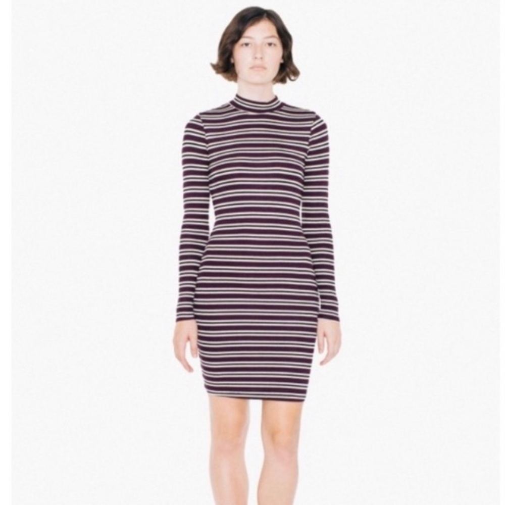 AA Ribbed Mockneck Dress